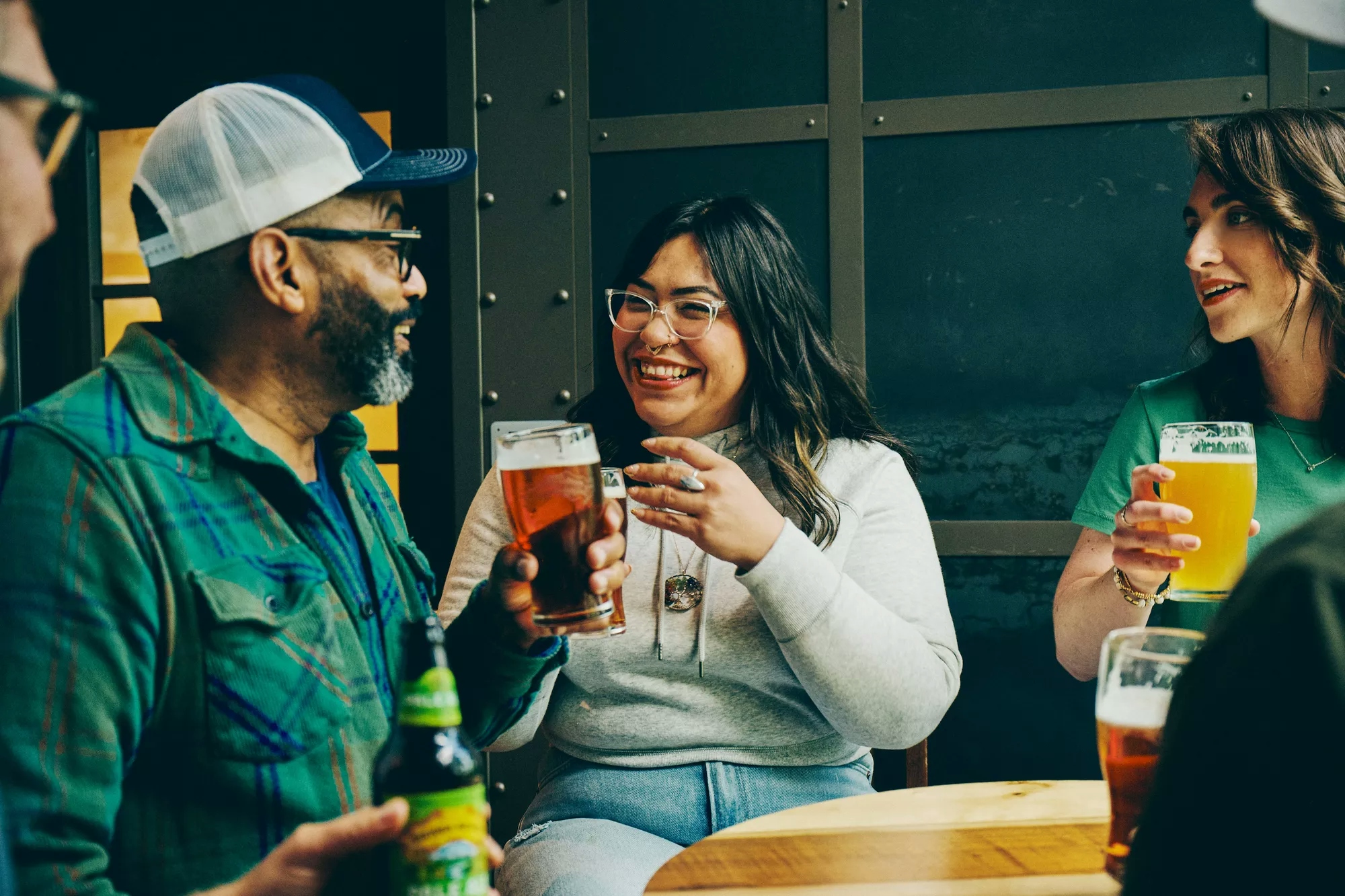 People enjoy drinking Sierra Nevada beer outside