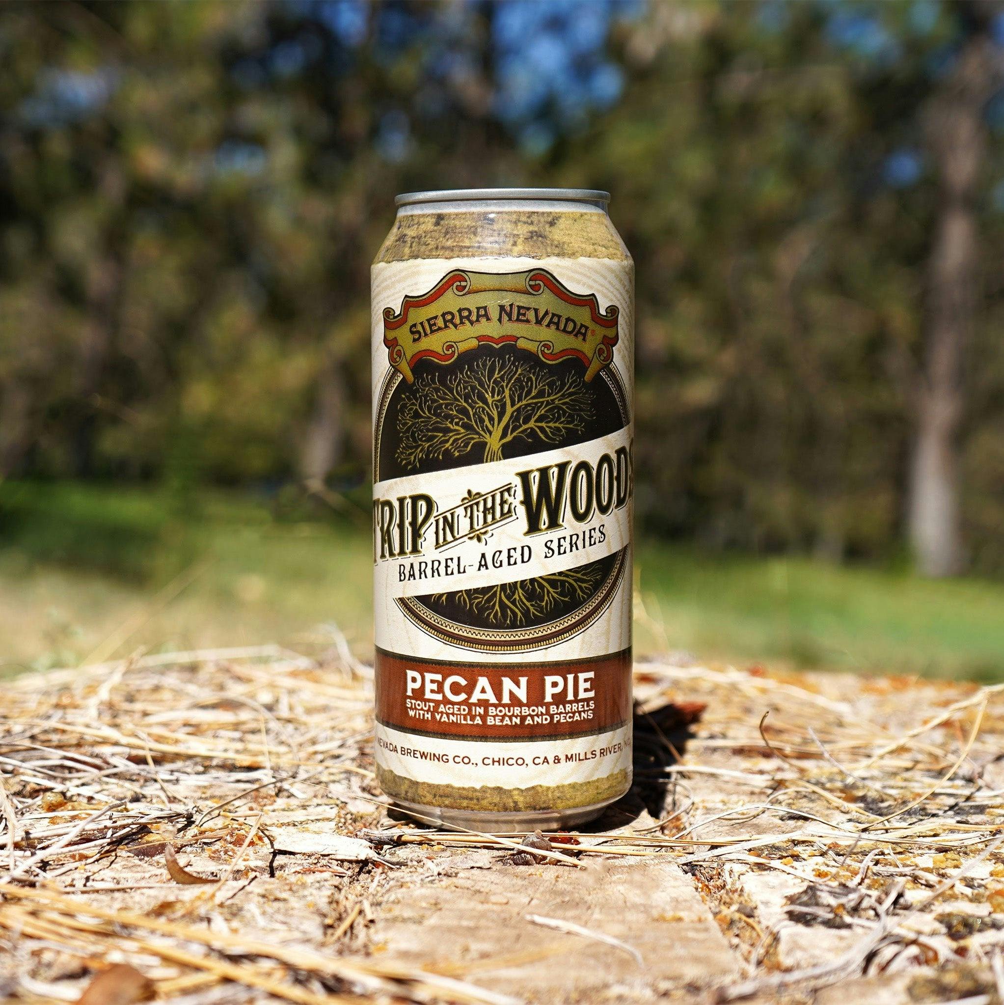 Sierra Nevada Trip In The Woods Pecan Pie Barrel Aged Stout can outdoors