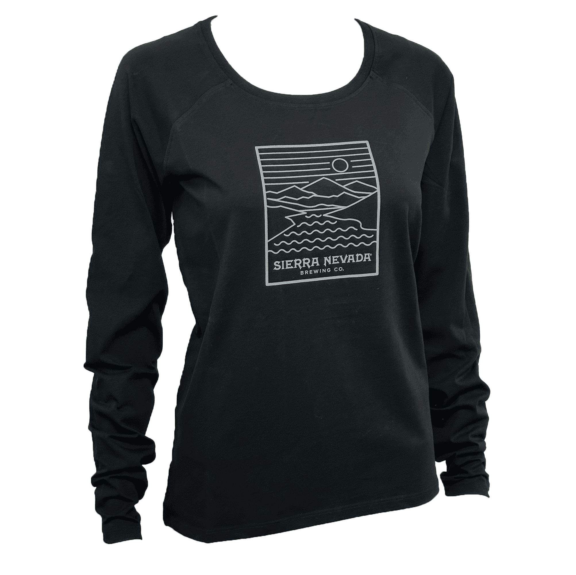 Women's ROVE Rectangle Mountain Scene Long Sleeve Tee - front view