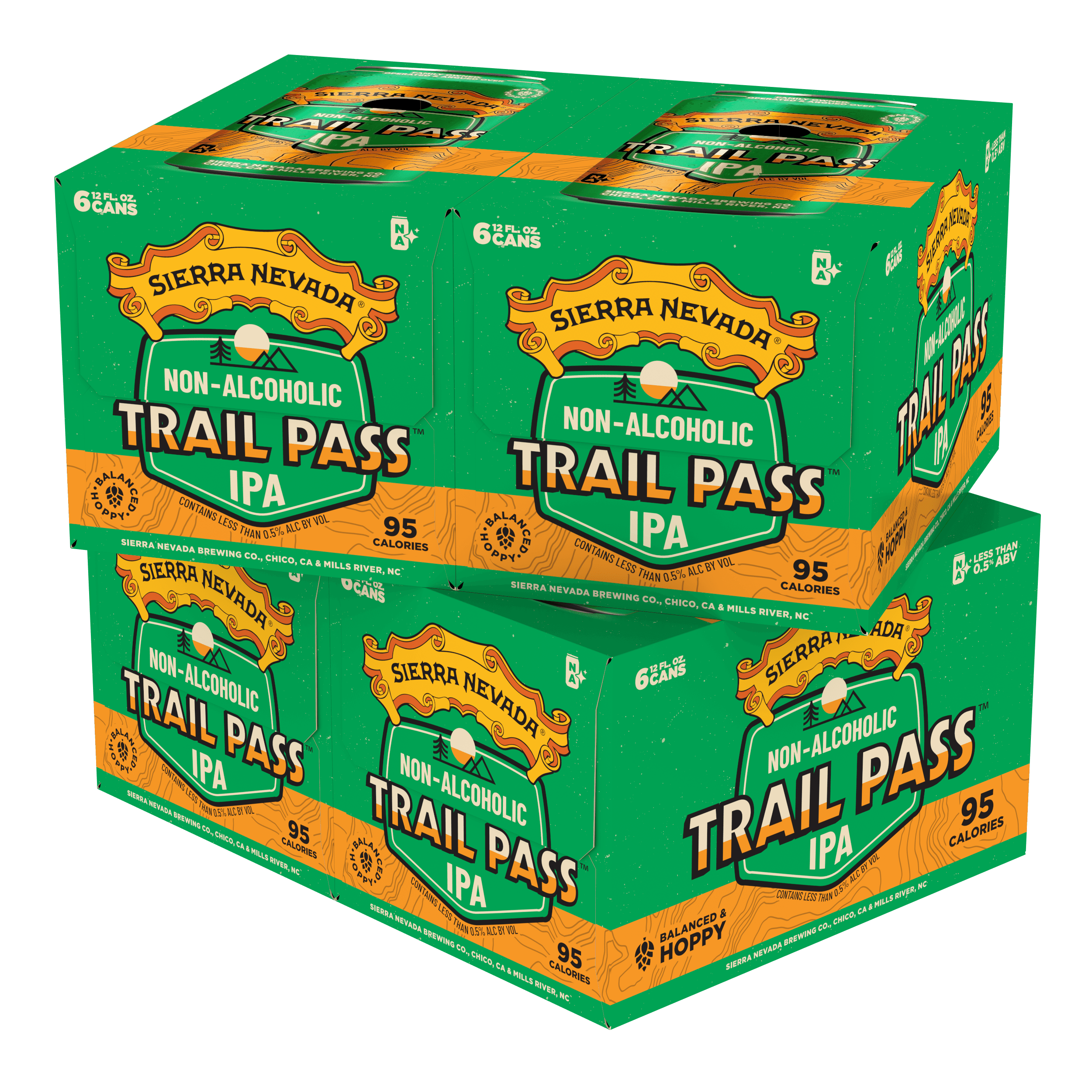 Sierra Nevada Brewing Co. Trail Pass IPA Non-Alcoholic Brew - 24 Pack