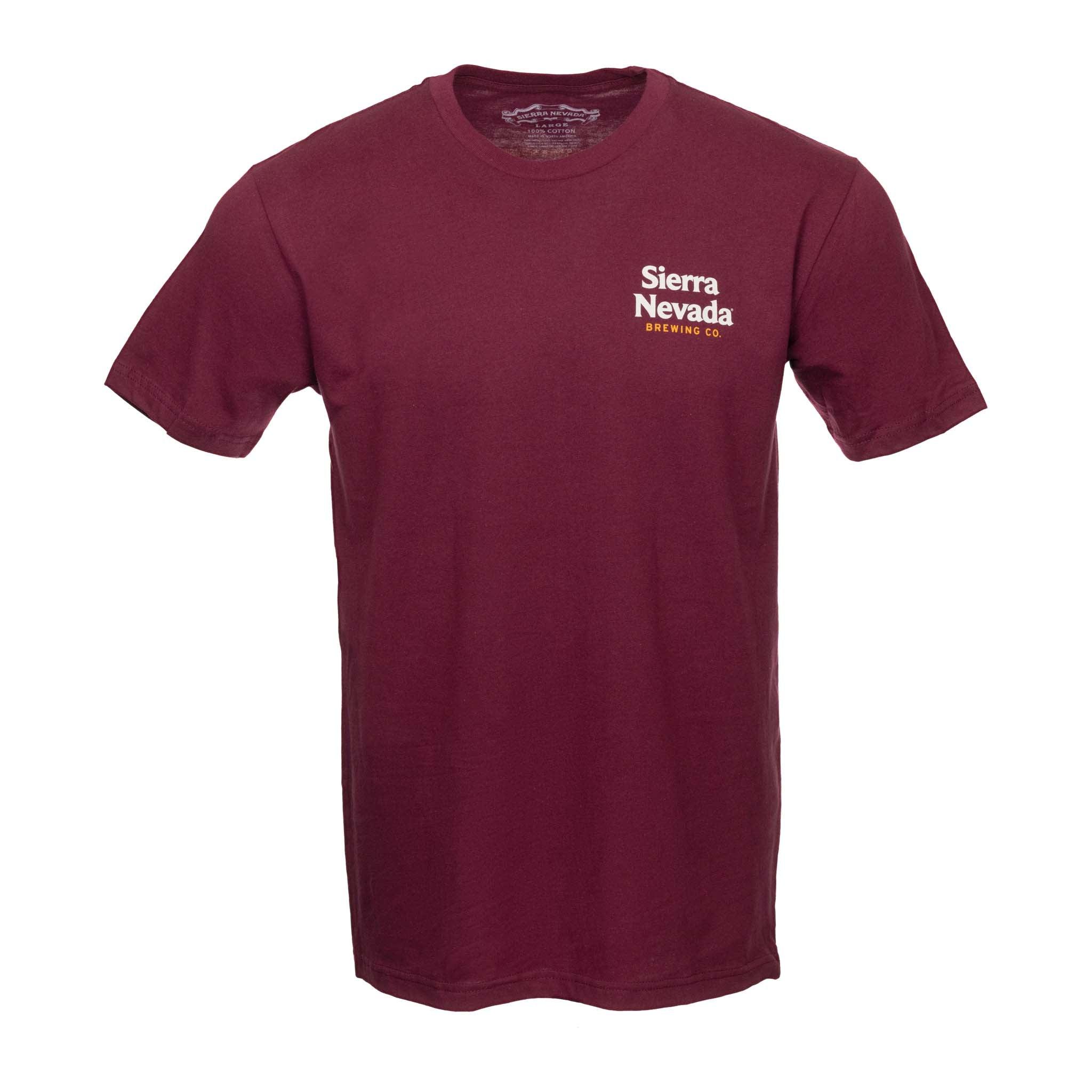 Sierra Nevada Trail Maroon T-Shirt - Front view